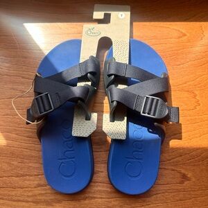Chaco Blue Chillos Sandals with Black Straps